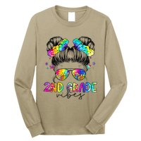 2nd Grade Vibes Messy Bun Second Grade Back To School Long Sleeve Shirt