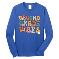 2Nd Grade Vibes Back To School Retro Second Grade Teachers Gift Long Sleeve Shirt