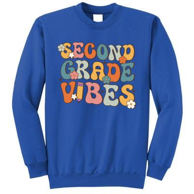 2Nd Grade Vibes Back To School Retro Second Grade Teachers Gift Sweatshirt