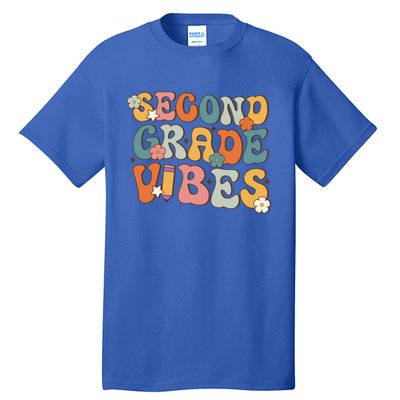 2Nd Grade Vibes Back To School Retro Second Grade Teachers Gift Tall T-Shirt