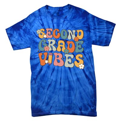 2Nd Grade Vibes Back To School Retro Second Grade Teachers Gift Tie-Dye T-Shirt