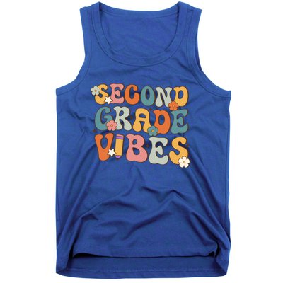 2Nd Grade Vibes Back To School Retro Second Grade Teachers Gift Tank Top