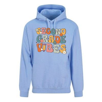 2Nd Grade Vibes Back To School Retro Second Grade Teachers Gift Unisex Surf Hoodie