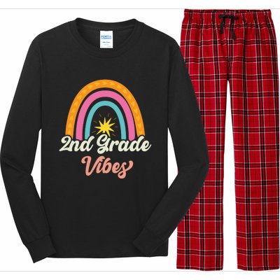 2Nd Grade Vibes 1St Day Of School Second Grade Team Gift Long Sleeve Pajama Set