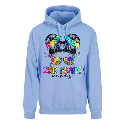 2nd Grade Vibes Messy Bun Second Grade Back To School Unisex Surf Hoodie