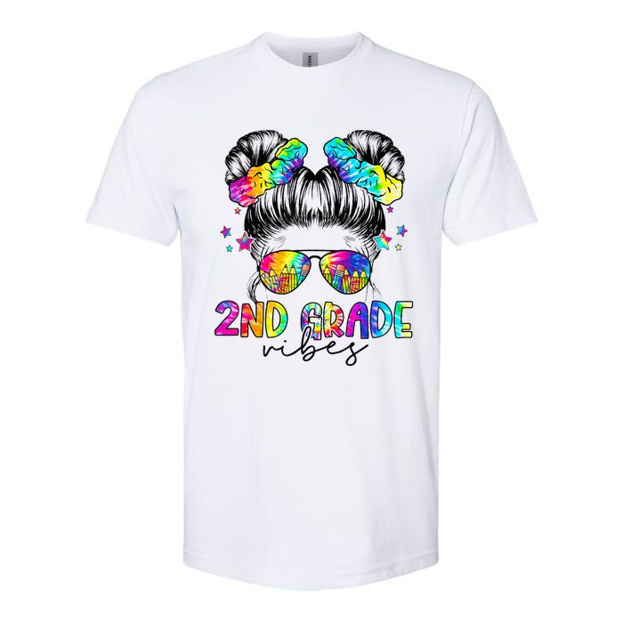 2nd Grade Vibes Messy Bun Second Grade Back To School Softstyle CVC T-Shirt