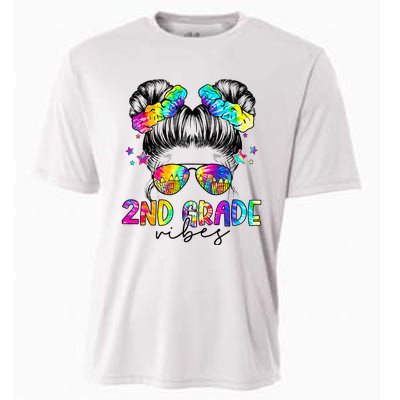 2nd Grade Vibes Messy Bun Second Grade Back To School Cooling Performance Crew T-Shirt