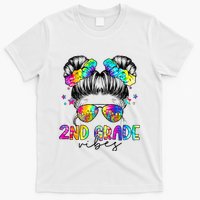 2nd Grade Vibes Messy Bun Second Grade Back To School T-Shirt