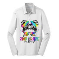 2nd Grade Vibes Messy Bun Second Grade Back To School Silk Touch Performance Long Sleeve Polo