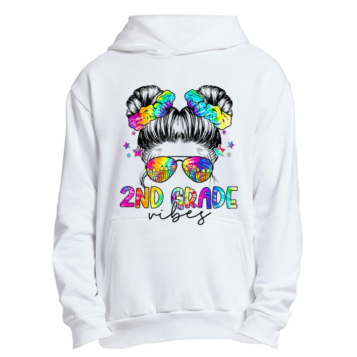 2nd Grade Vibes Messy Bun Second Grade Back To School Urban Pullover Hoodie