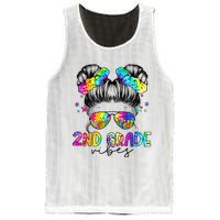 2nd Grade Vibes Messy Bun Second Grade Back To School Mesh Reversible Basketball Jersey Tank