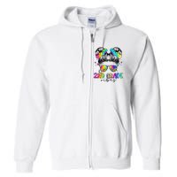 2nd Grade Vibes Messy Bun Second Grade Back To School Full Zip Hoodie