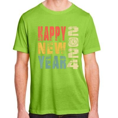 2024 Happy New Year Celebration Vintage Adult ChromaSoft Performance T-Shirt