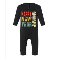 2024 Happy New Year Celebration Vintage Infant Fleece One Piece