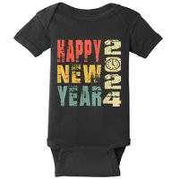 2024 Happy New Year Celebration Vintage Baby Bodysuit