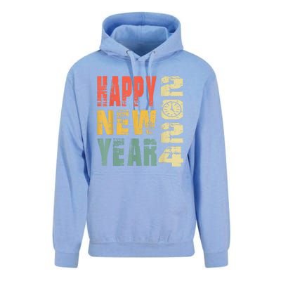 2024 Happy New Year Celebration Vintage Unisex Surf Hoodie