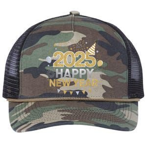 2025 Happy New Year Celebration Party Lover Family Matching Retro Rope Trucker Hat Cap