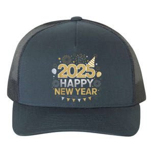 2025 Happy New Year Celebration Party Lover Family Matching Yupoong Adult 5-Panel Trucker Hat