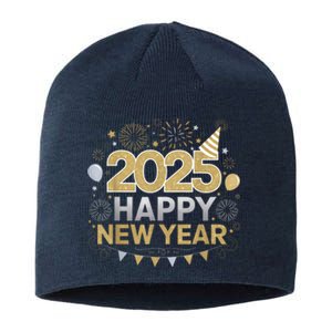 2025 Happy New Year Celebration Party Lover Family Matching Sustainable Beanie