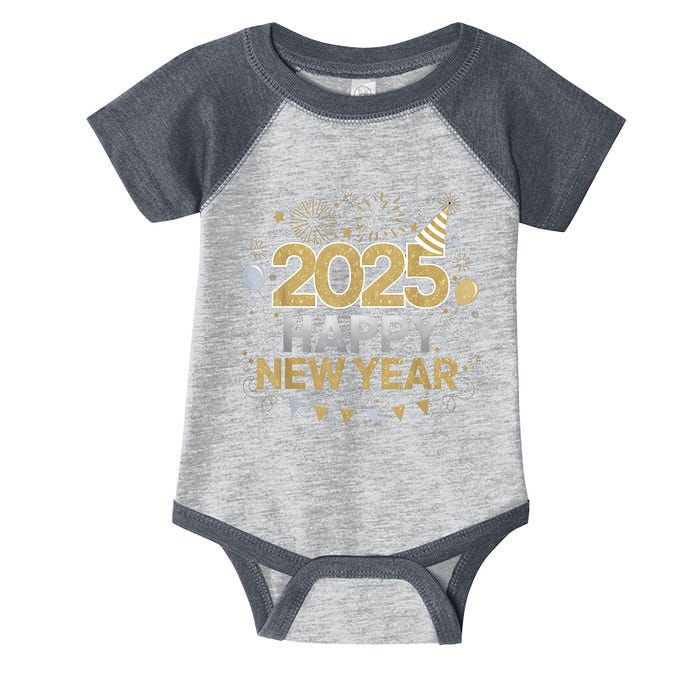 2025 Happy New Year Celebration Party Lover Family Matching Infant Baby Jersey Bodysuit