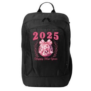 2025 Happy New Year Pin.K Coquette Bow Disco Ball New YearS City Backpack