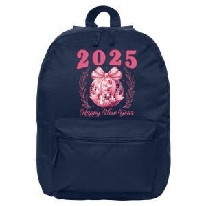 2025 Happy New Year Pin.K Coquette Bow Disco Ball New YearS 16 in Basic Backpack