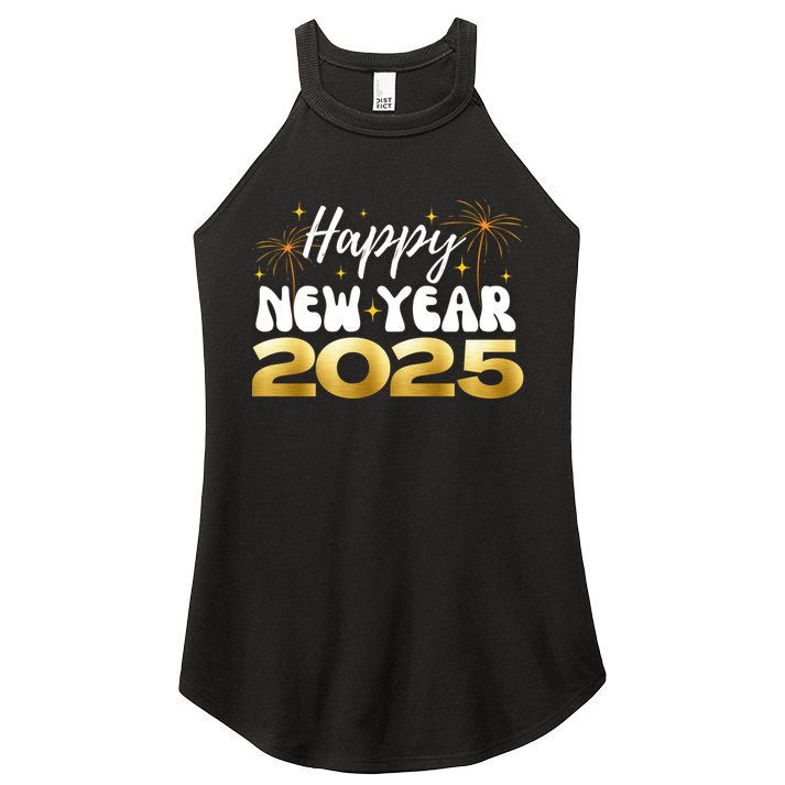2025 Happy New Year Family Reunion Party New Year’S Eve Gift Women's Perfect Tri Rocker Tank