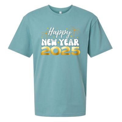 2025 Happy New Year Family Reunion Party New Year’S Eve Gift Sueded Cloud Jersey T-Shirt