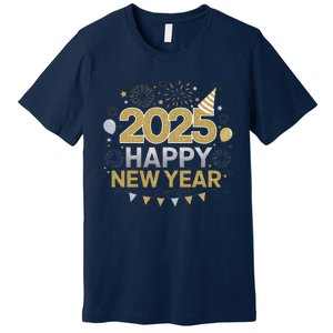 2025 Happy New Year Celebration Party Lover Family Matching Premium T-Shirt