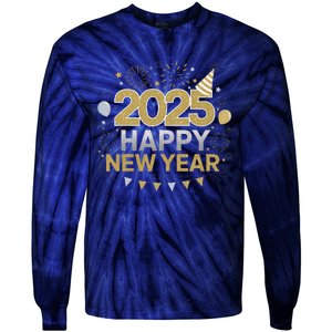 2025 Happy New Year Celebration Party Lover Family Matching Tie-Dye Long Sleeve Shirt