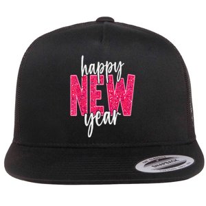 2025 Happy New Year Celebration 2025 Party Family Matching Flat Bill Trucker Hat