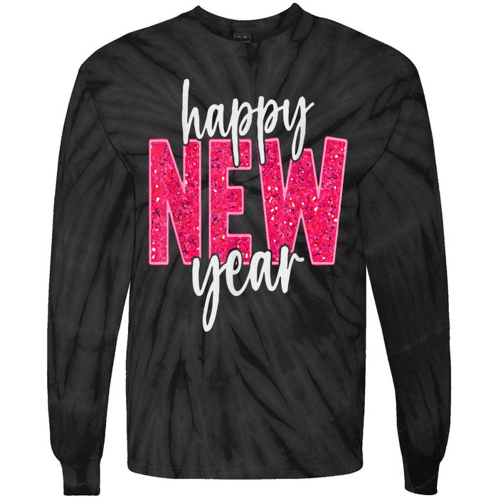 2025 Happy New Year Celebration 2025 Party Family Matching Tie-Dye Long Sleeve Shirt