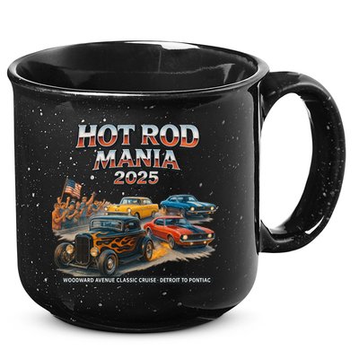 2025 Hot Rod Mania Cruise Woodward Ave Classic Cars 15oz Campfire Ceramic Mug
