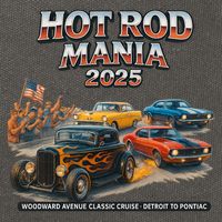 2025 Hot Rod Mania Cruise Woodward Ave Classic Cars Cotton Canvas Backpack
