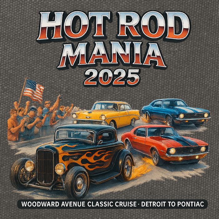 2025 Hot Rod Mania Cruise Woodward Ave Classic Cars Cotton Canvas Backpack