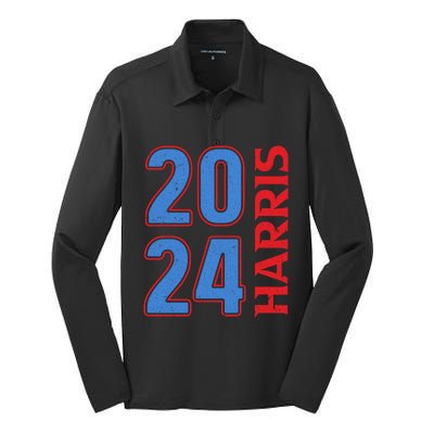 2024 Harris Support Graphics Silk Touch Performance Long Sleeve Polo