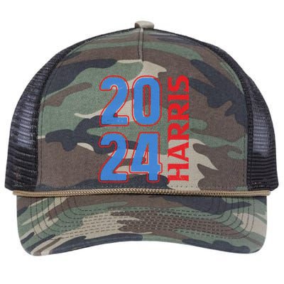 2024 Harris Support Graphics Retro Rope Trucker Hat Cap