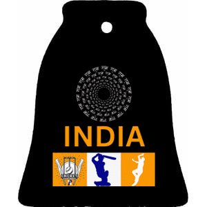 2024 India Cricket Jersey India Cricket In Usa Ceramic Bell Ornament