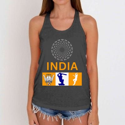 2024 India Cricket Jersey India Cricket In Usa Women's Knotted Racerback Tank