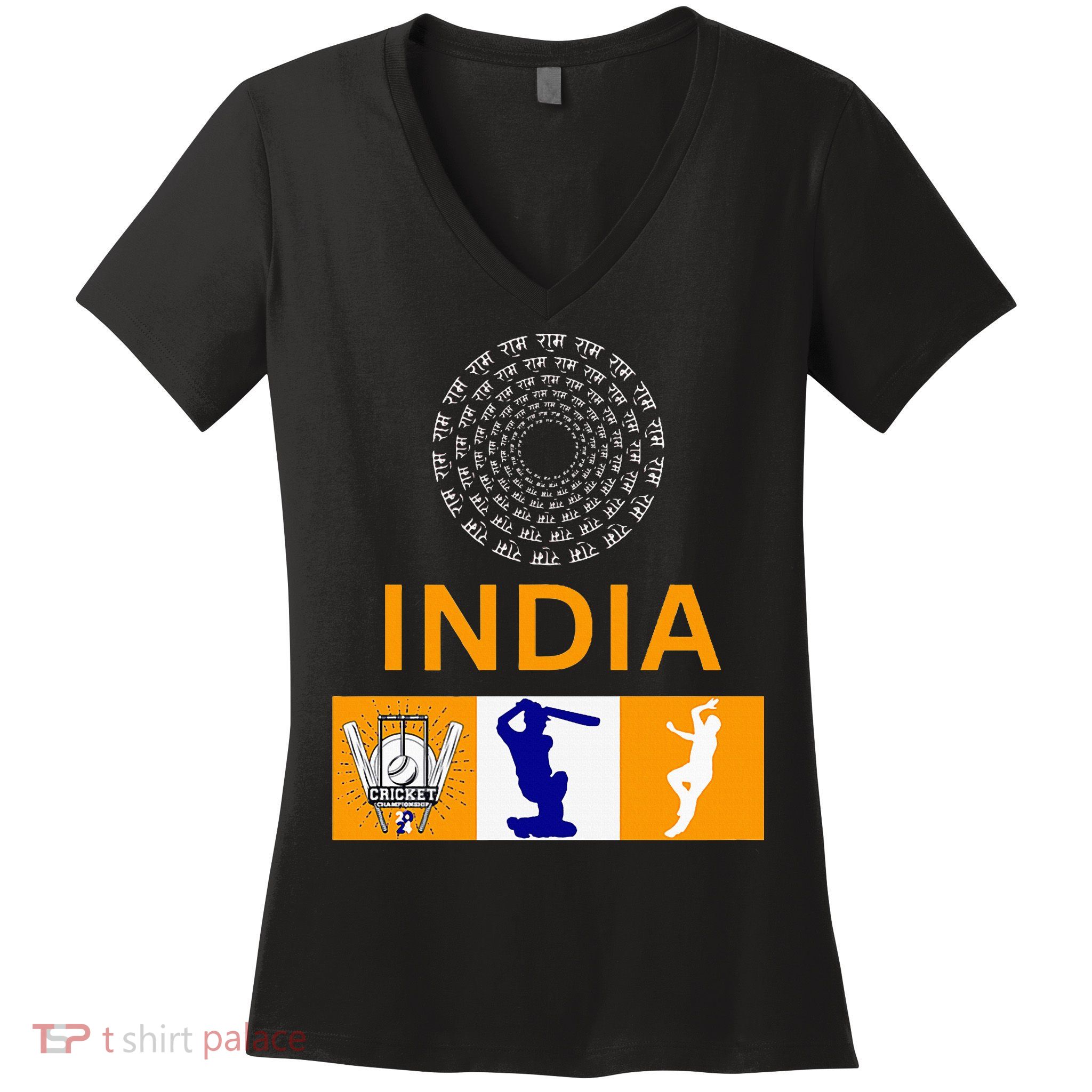 2024 India Cricket Jersey India Cricket In Usa Women's V-Neck T-Shirt