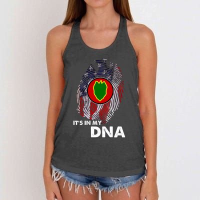 24th Infantry Division Veteran Day Soldier Military Xmas Gift Women's Knotted Racerback Tank