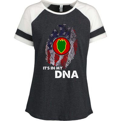 24th Infantry Division Veteran Day Soldier Military Xmas Gift Enza Ladies Jersey Colorblock Tee