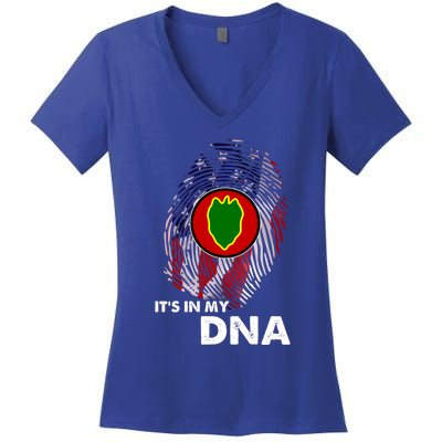 24th Infantry Division Veteran Day Soldier Military Xmas Gift Women's V-Neck T-Shirt