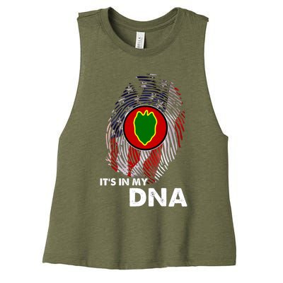 24th Infantry Division Veteran Day Soldier Military Xmas Gift Women's Racerback Cropped Tank