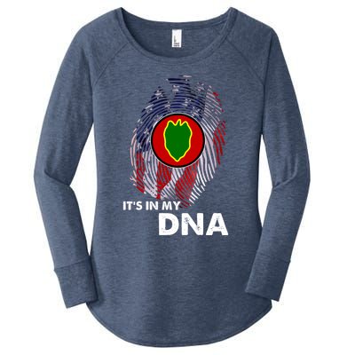 24th Infantry Division Veteran Day Soldier Military Xmas Gift Women's Perfect Tri Tunic Long Sleeve Shirt