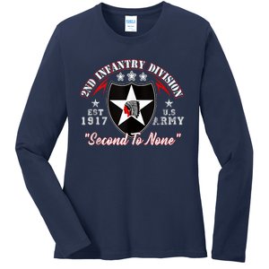 2nd Infantry Division Shirts Second To None Ladies Long Sleeve Shirt