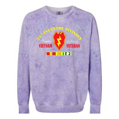 25th Infantry Division Vietnam Veteran Tropic Lightning Colorblast Crewneck Sweatshirt