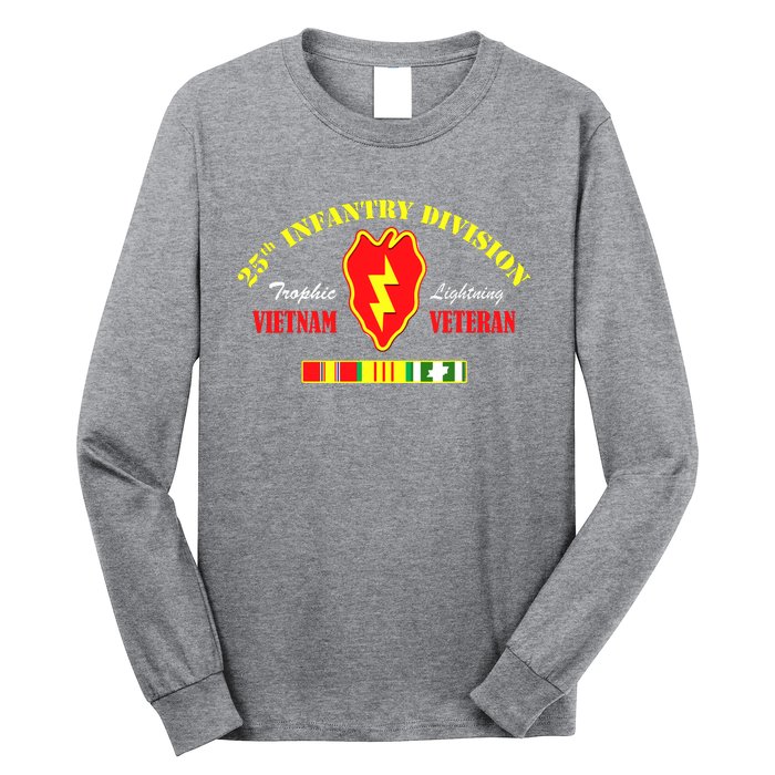 25th Infantry Division Vietnam Veteran Tropic Lightning Long Sleeve Shirt