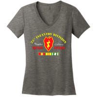 25th Infantry Division Vietnam Veteran Tropic Lightning Women's V-Neck T-Shirt