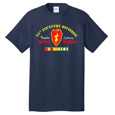 25th Infantry Division Vietnam Veteran Tropic Lightning Tall T-Shirt